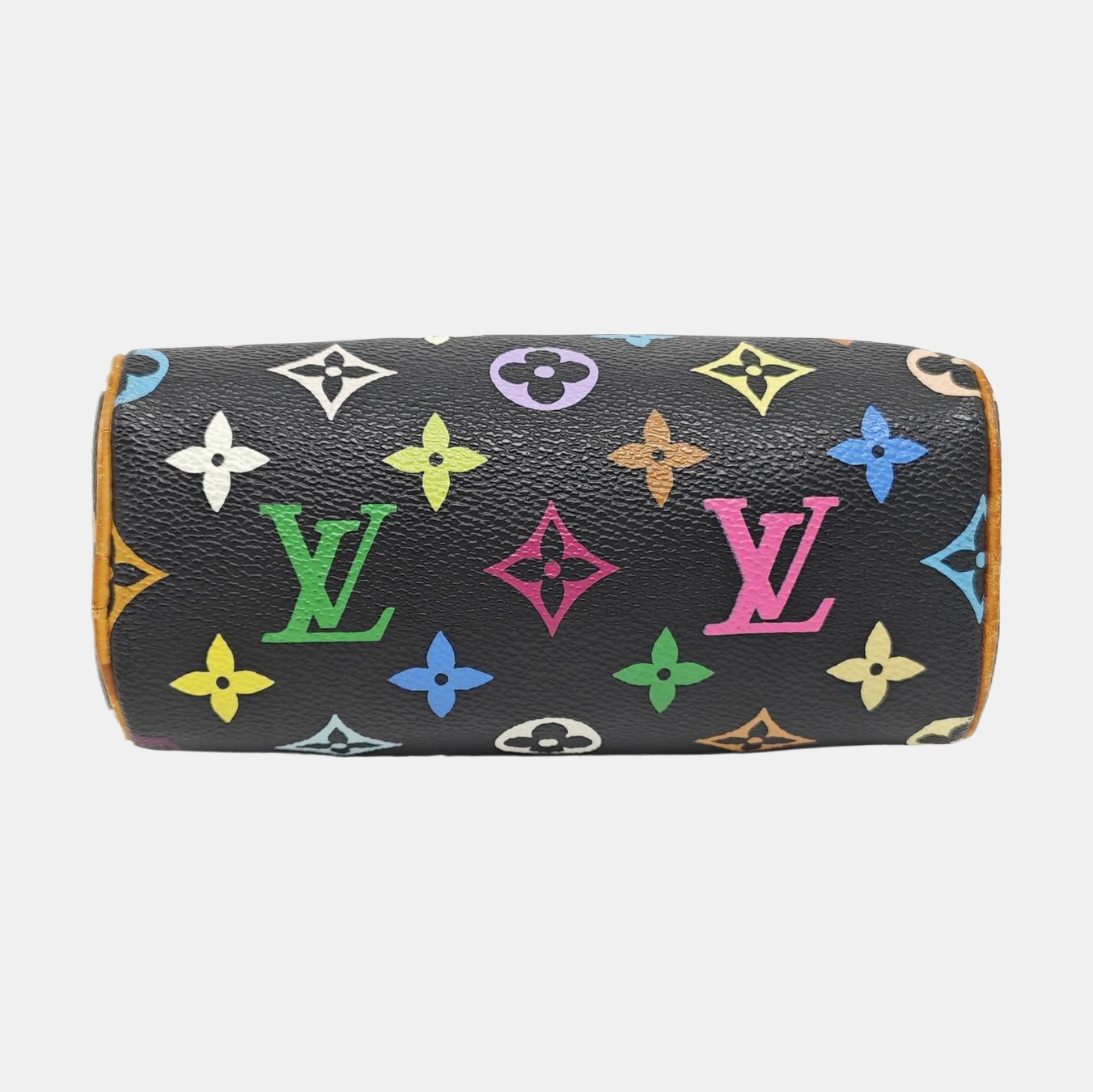 LV × TM SPEEDY Nano Lona Monogram Revestida Negra