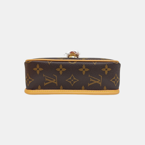 DIANE Nano Monogram Coated Canvas Brown