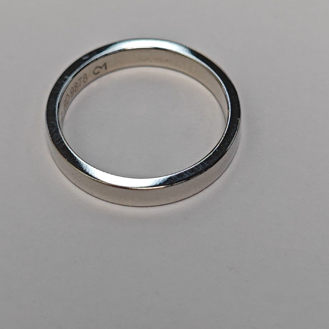 C DE CARTIER Platinum 950 Silver Ring EU 51