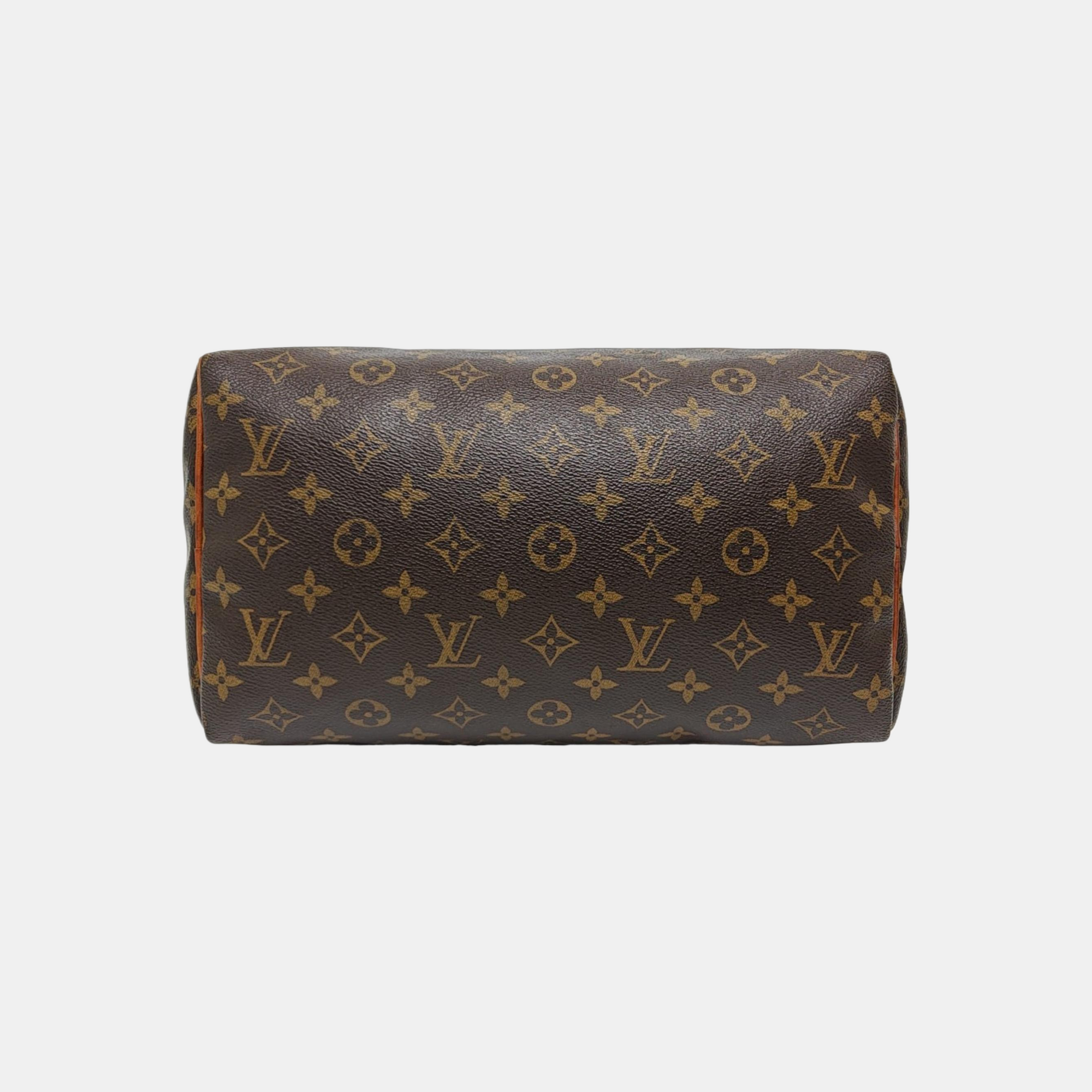SPEEDY 30 Monogram Coated Canvas Brown