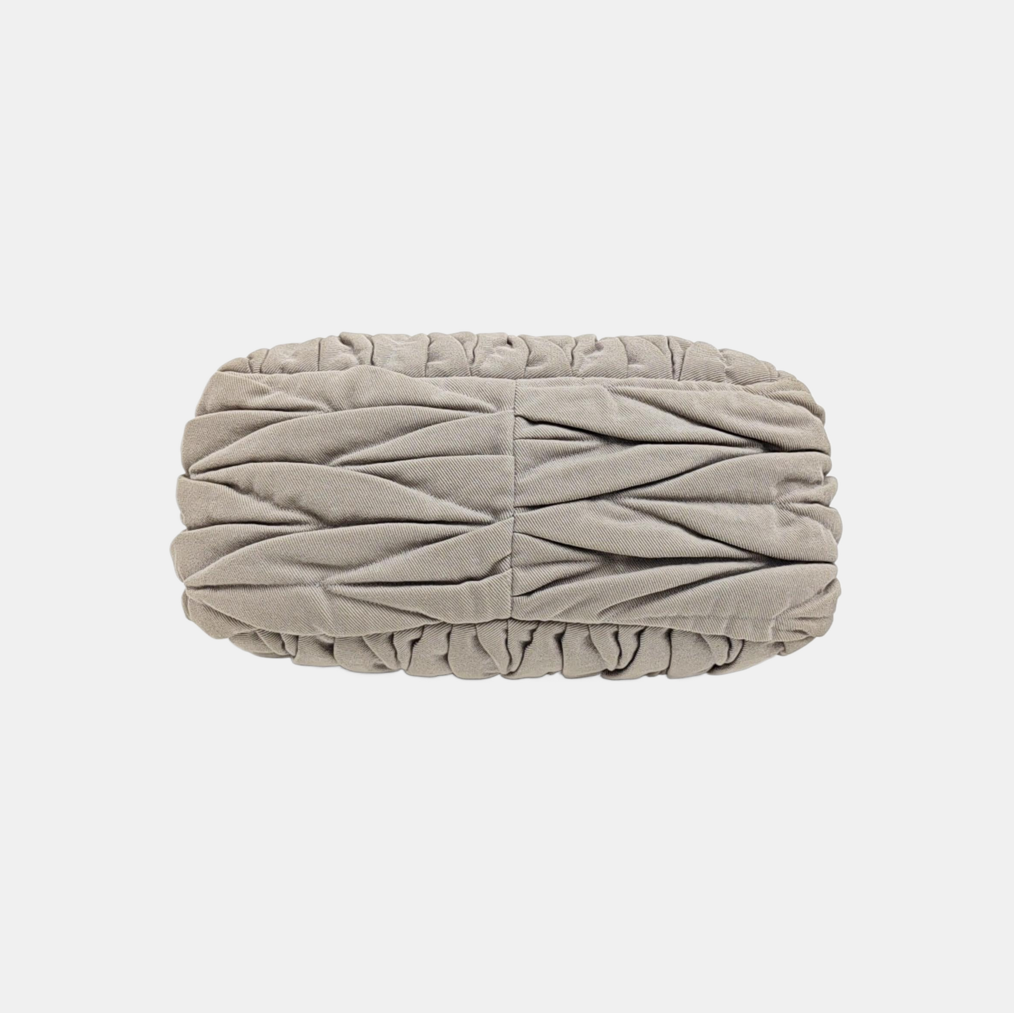 Quilted Fabric Shoulder Bag Gray