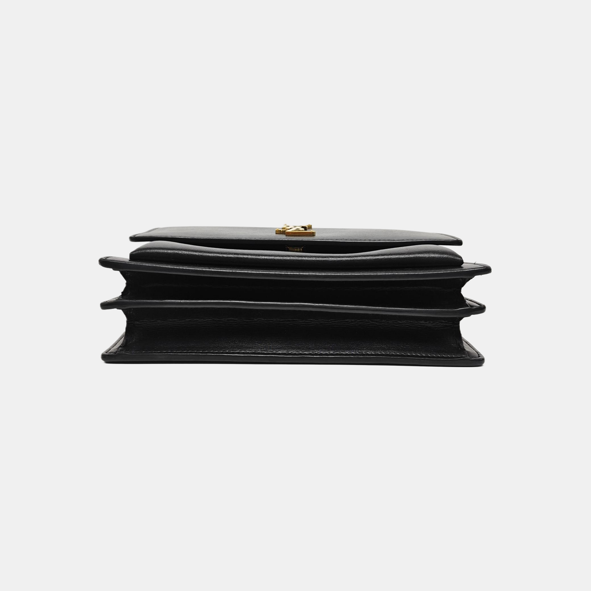 SUNSET Medium Calfskin Black
