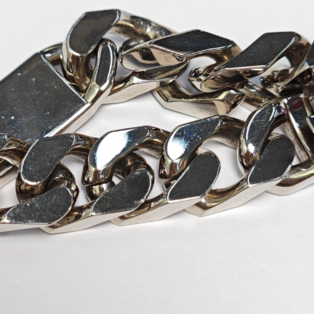 Monogram Metal Silver Bracelet