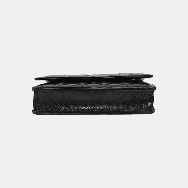 WOC Quilted Grained Calfskin Black