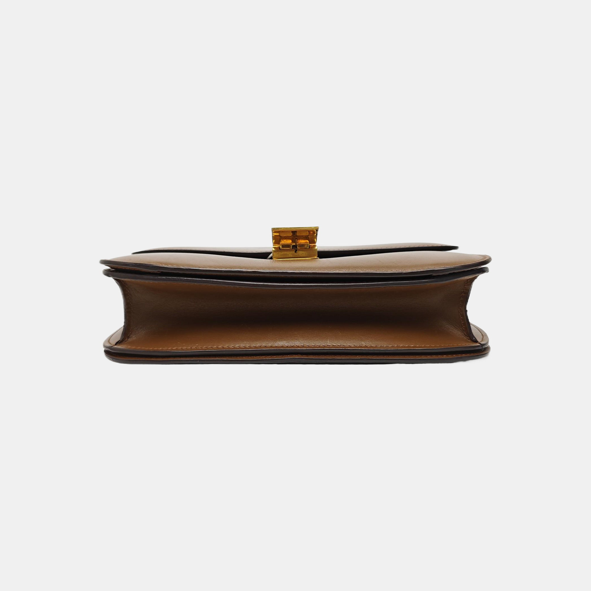 CLASSIC BOX Medium Calfskin Brown