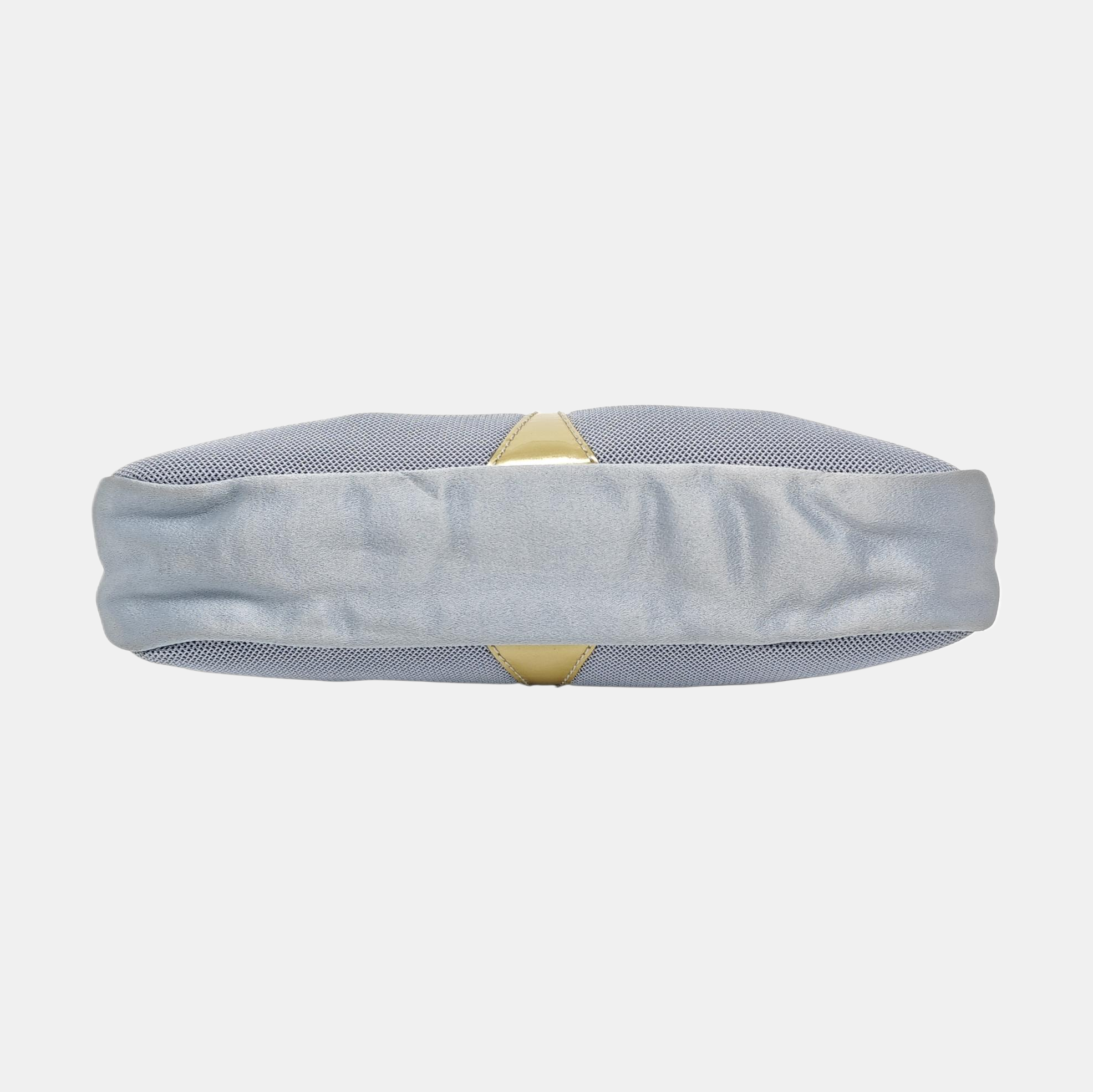 Fabric Top Handle Bag Blue