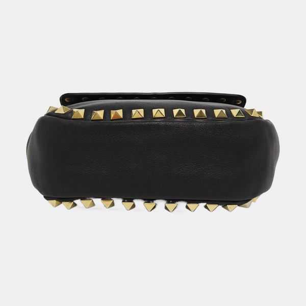 Rockstud Calfskin Black