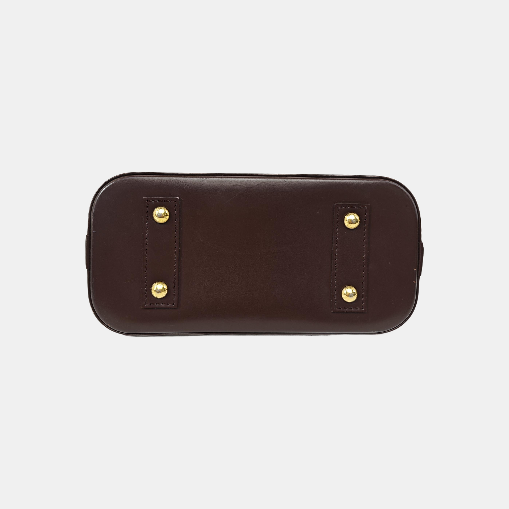 ALMA BB Damier Ebene Coated Canvas Brown