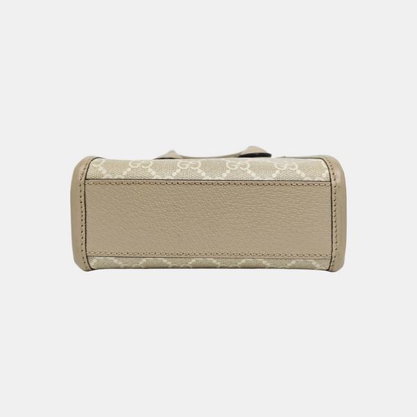 Retro Mini Monogram Coated Canvas Beige