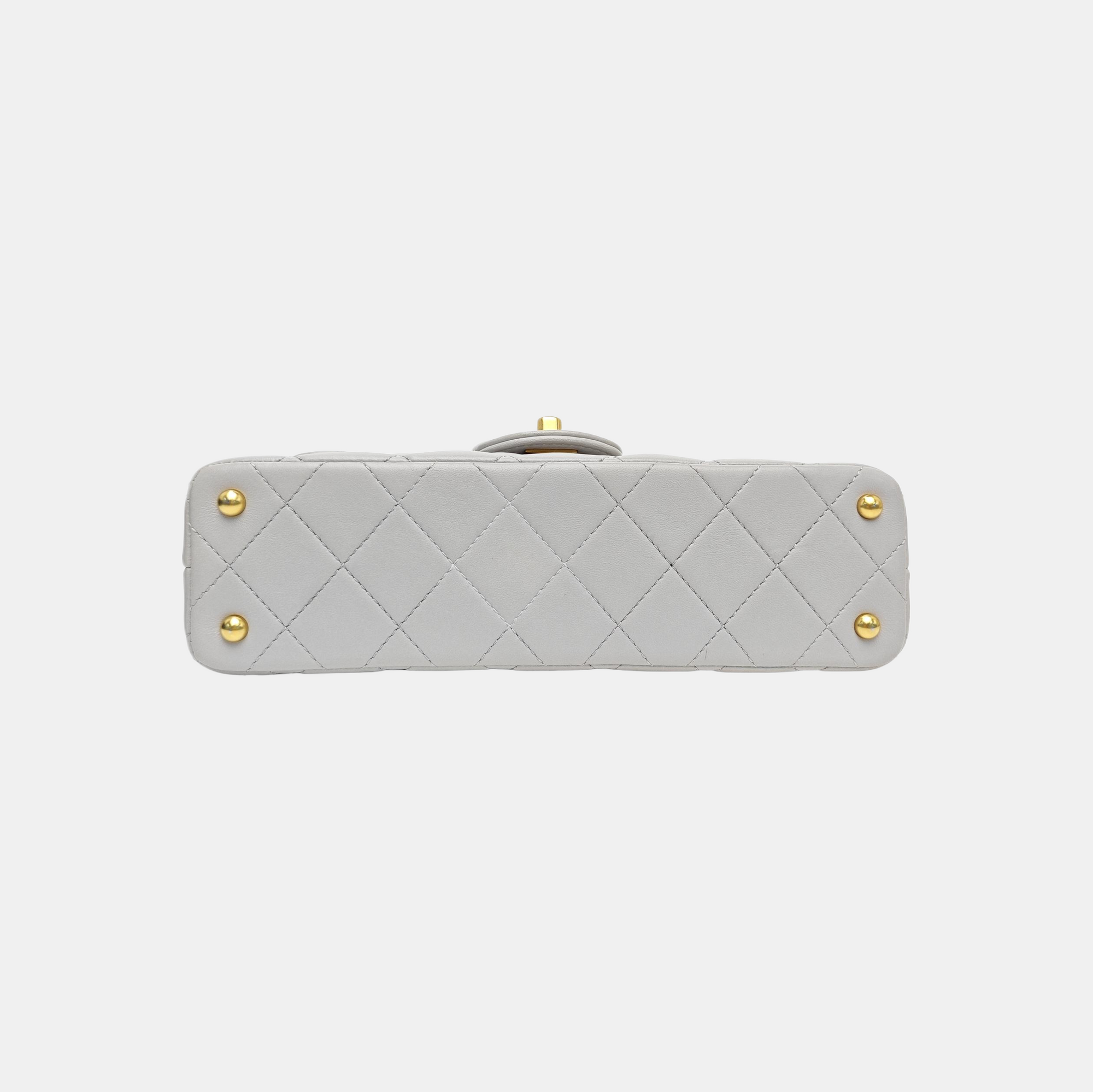 Quilted Calfskin Shoulder Bag Gray