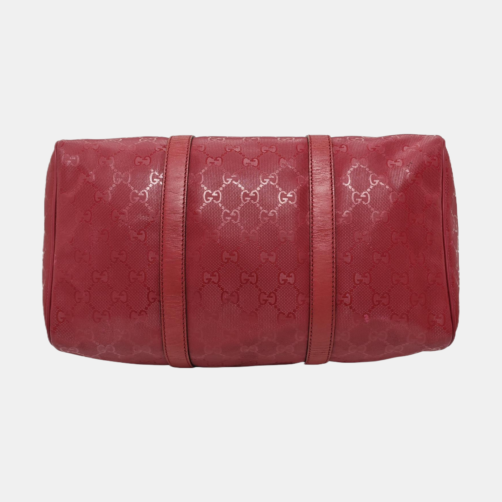 Boston Monogram Coated Canvas Red