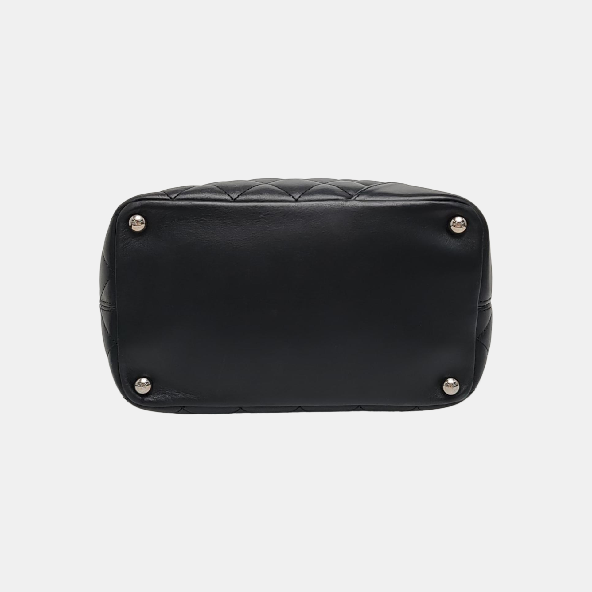 CAMBON Medium Quilted Calfskin Black