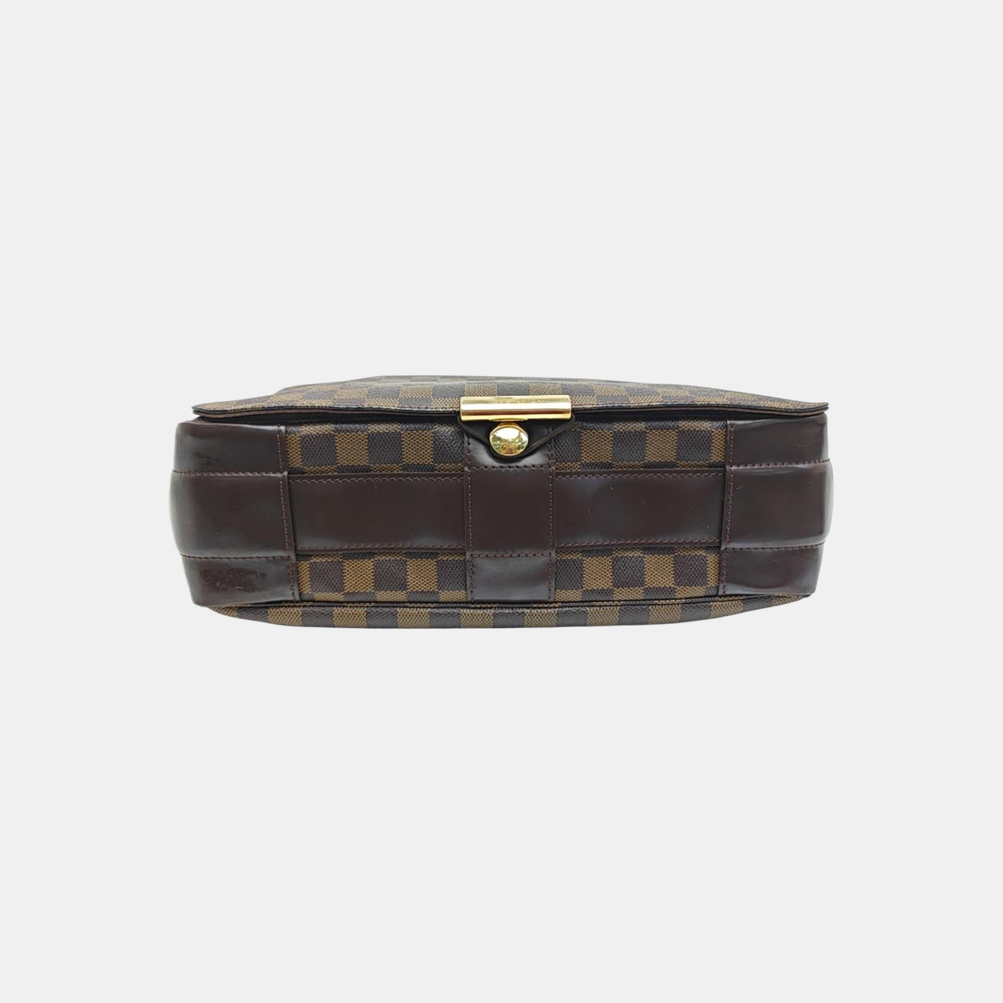 BASTILLE Damier Ebene Coated Canvas Brown