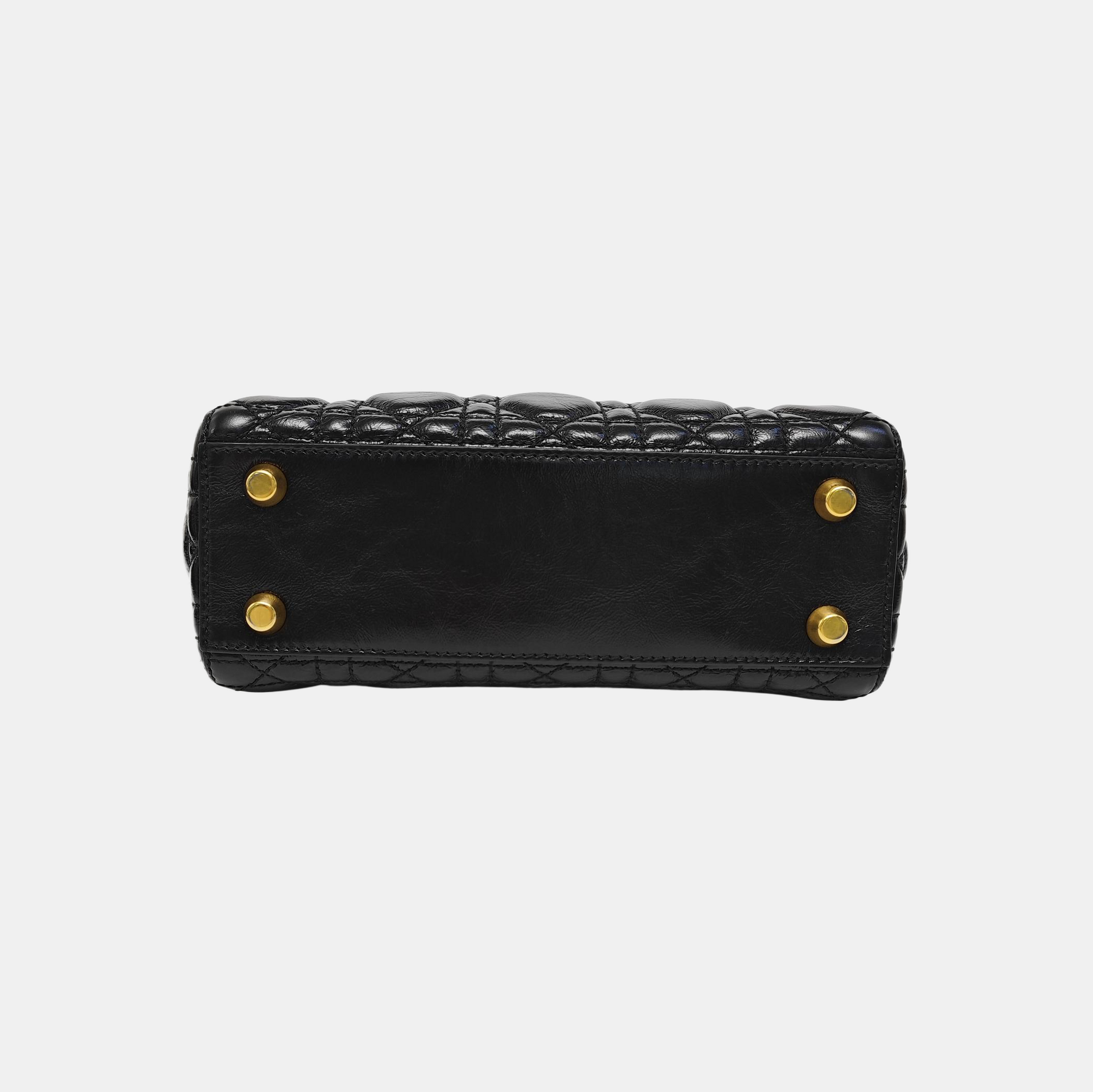 Lady Dior Small Cannage Lambskin Black