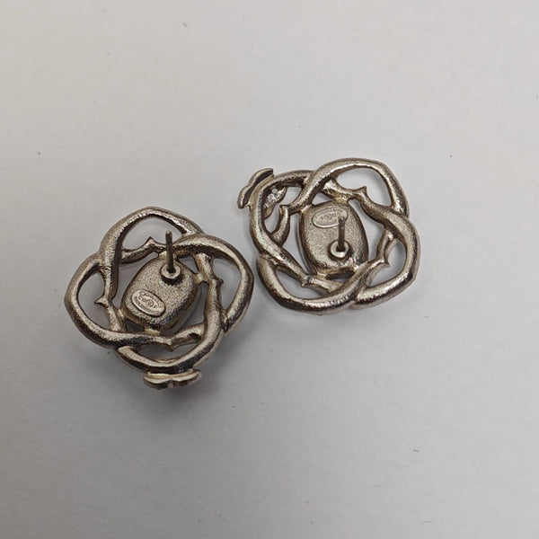 Metal Silver Stud Earrings