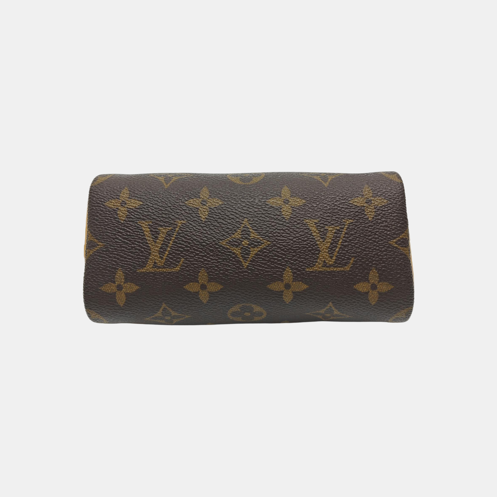 SPEEDY Nano Monogram Coated Canvas Brown