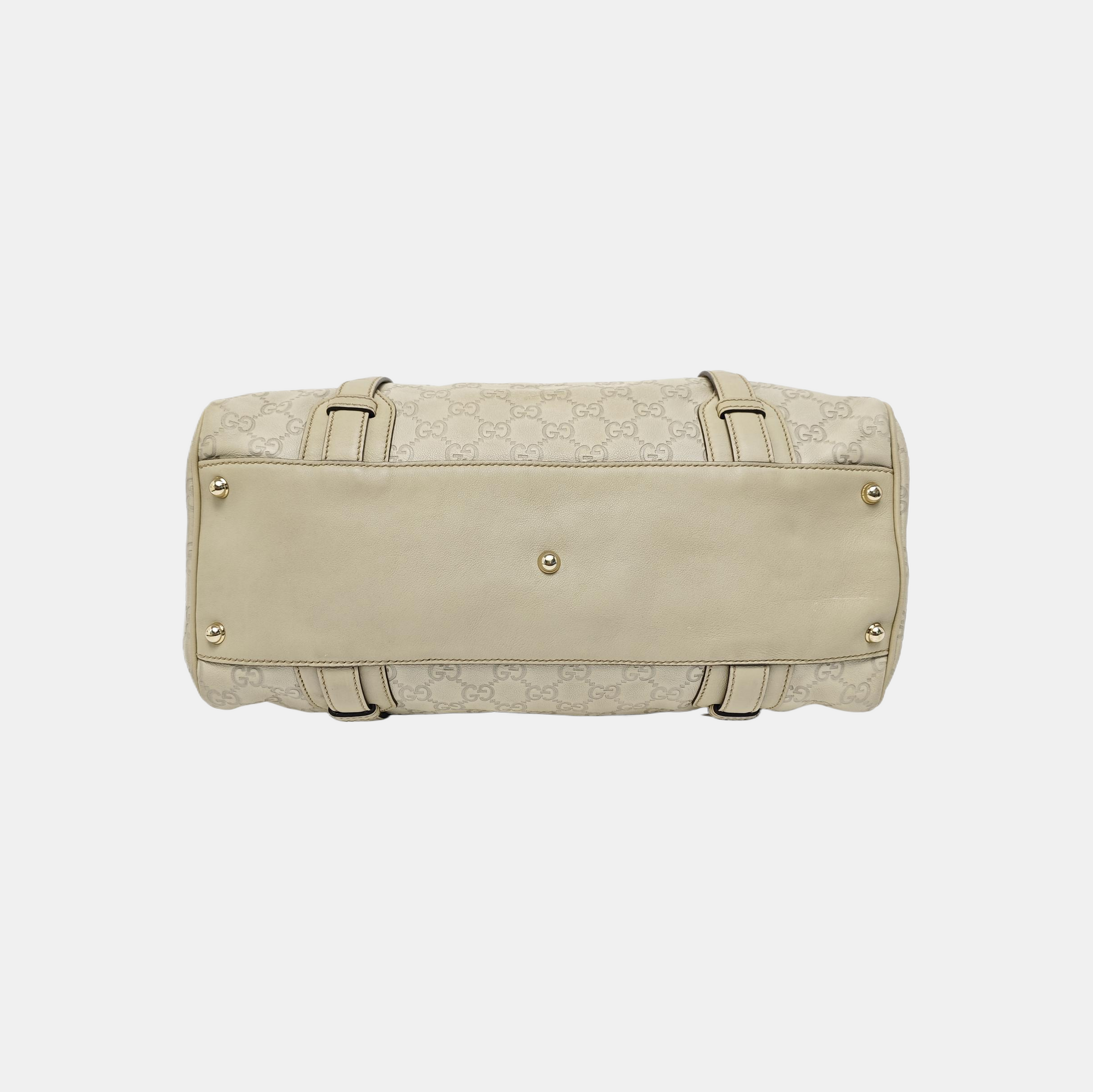 Monogram Calfskin Top Handle Bag White