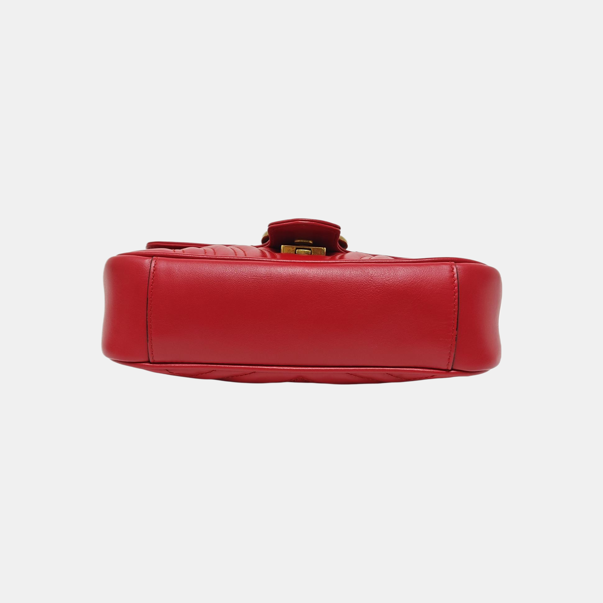 GG Marmont Small Quilted Calfskin Red