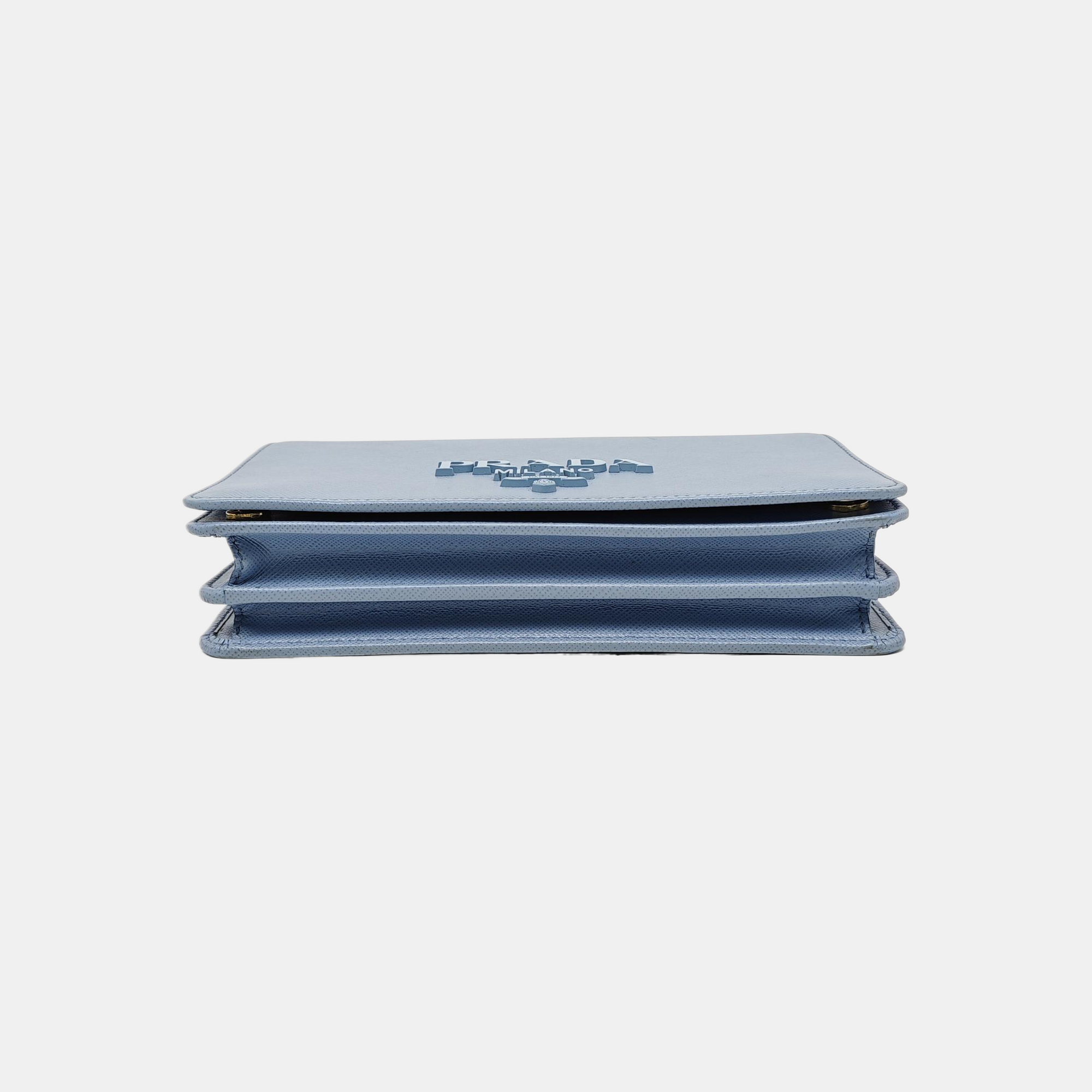 Calfskin Shoulder Bag Blue