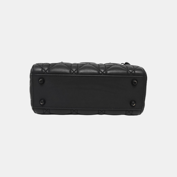 Lady Dior Mini Cannage Lambskin Black