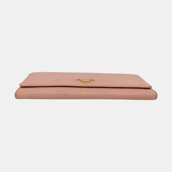 Saffiano Calfskin Shoulder Bag Pink
