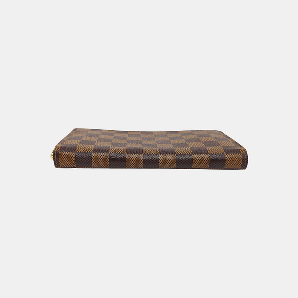ZIPPY Damier Ebene Coated Canvas Brown Wallet