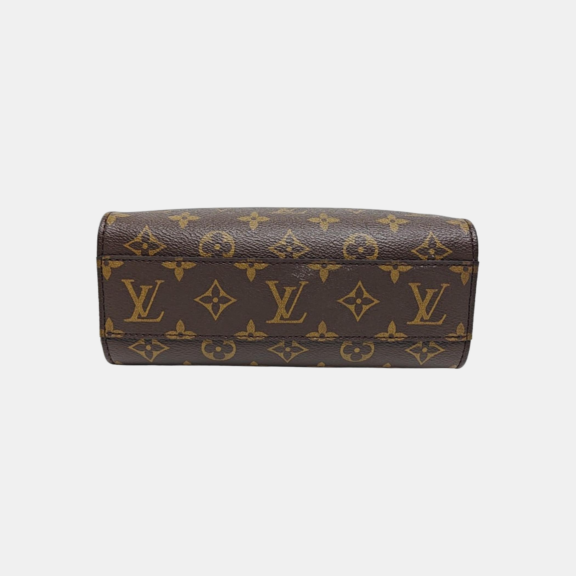 SAC PLAT BB Monogram Coated Canvas Brown