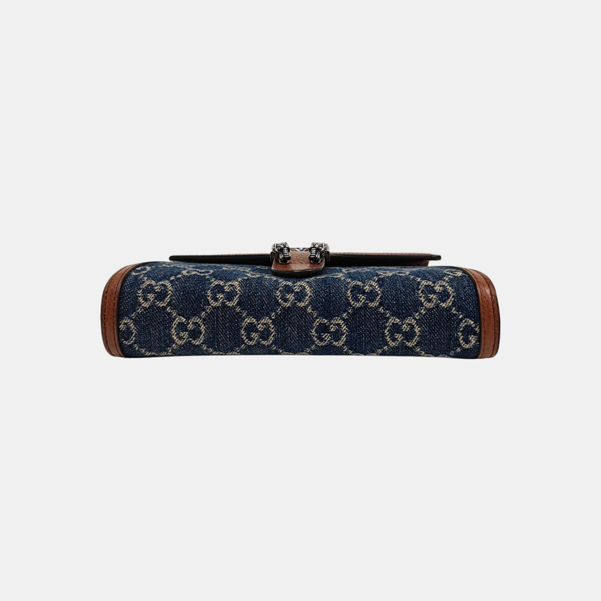 Authenticated pre-owned  Dionysus Mini Monogram Denim Blue - Shoulder Bag at Looply