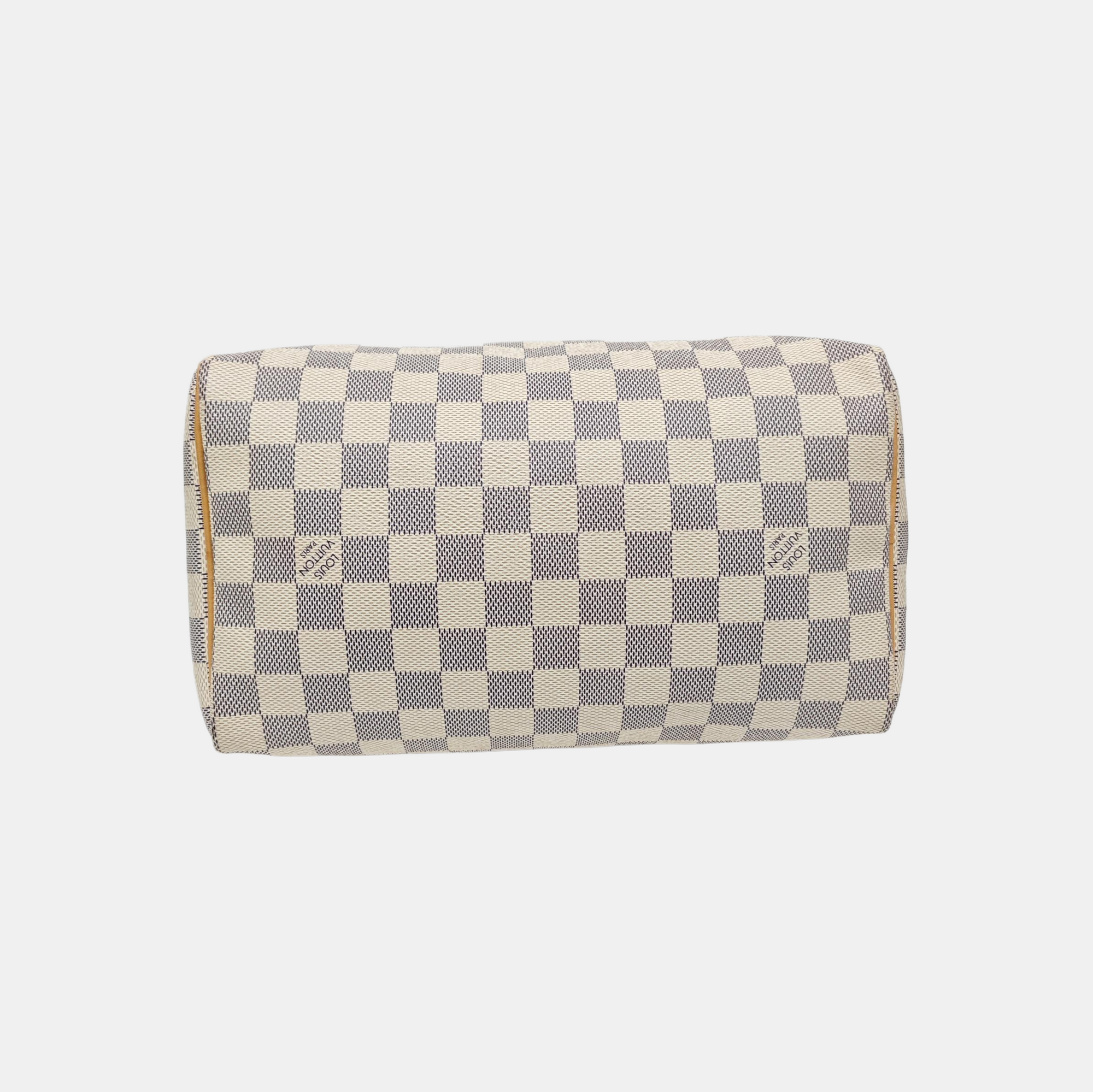 SPEEDY 25 Damier Azur Coated Canvas White