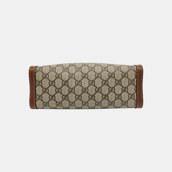 Padlock Small Monogram Coated Canvas Beige
