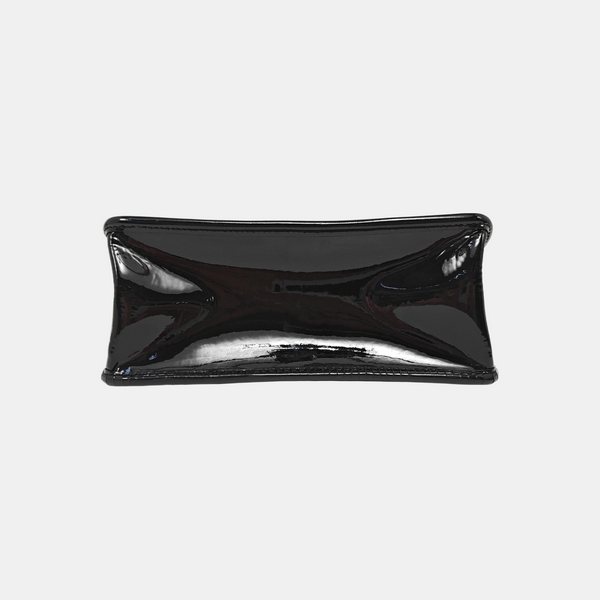 Quilted Patent Leather Mini Black