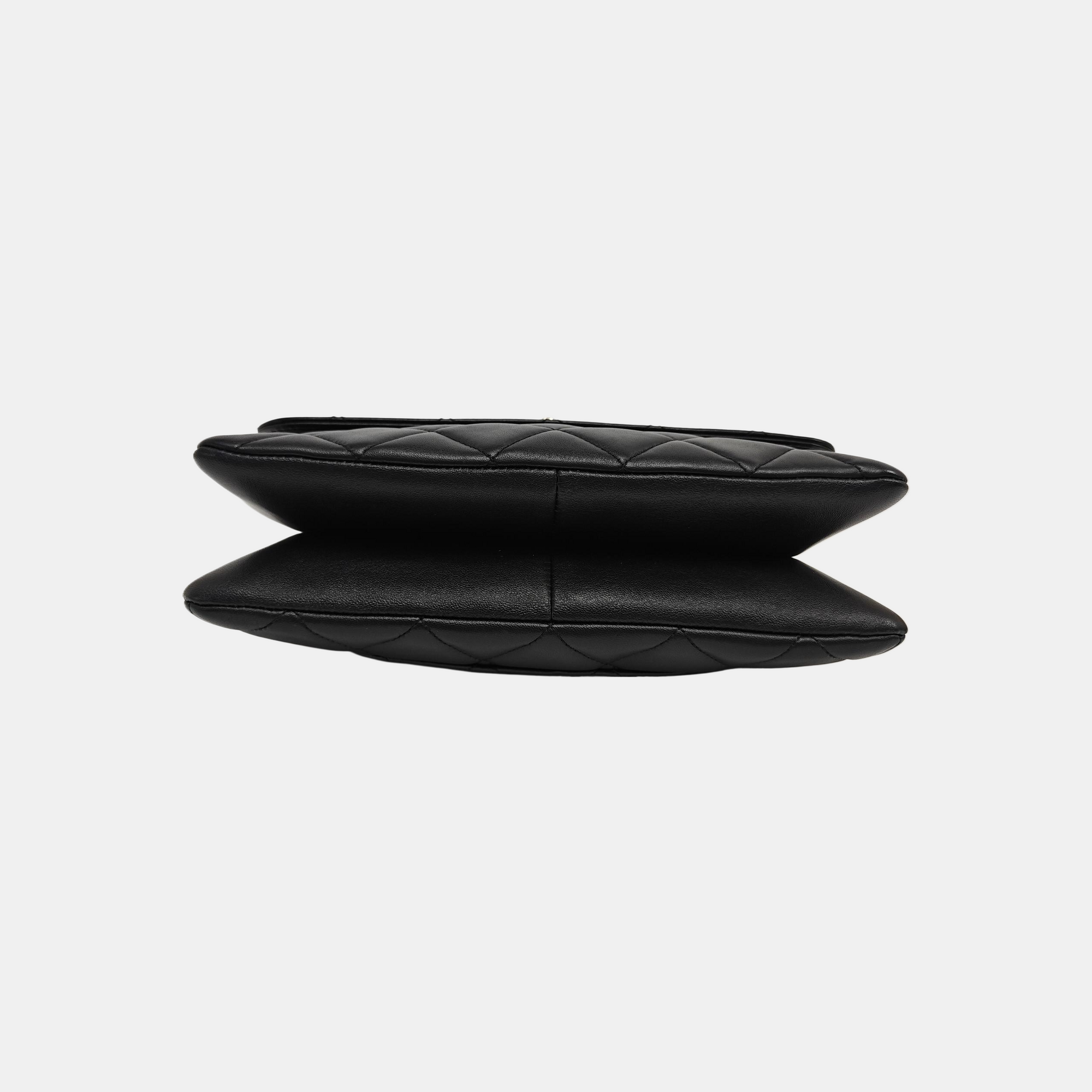 EX FLAP Quilted Lambskin Black