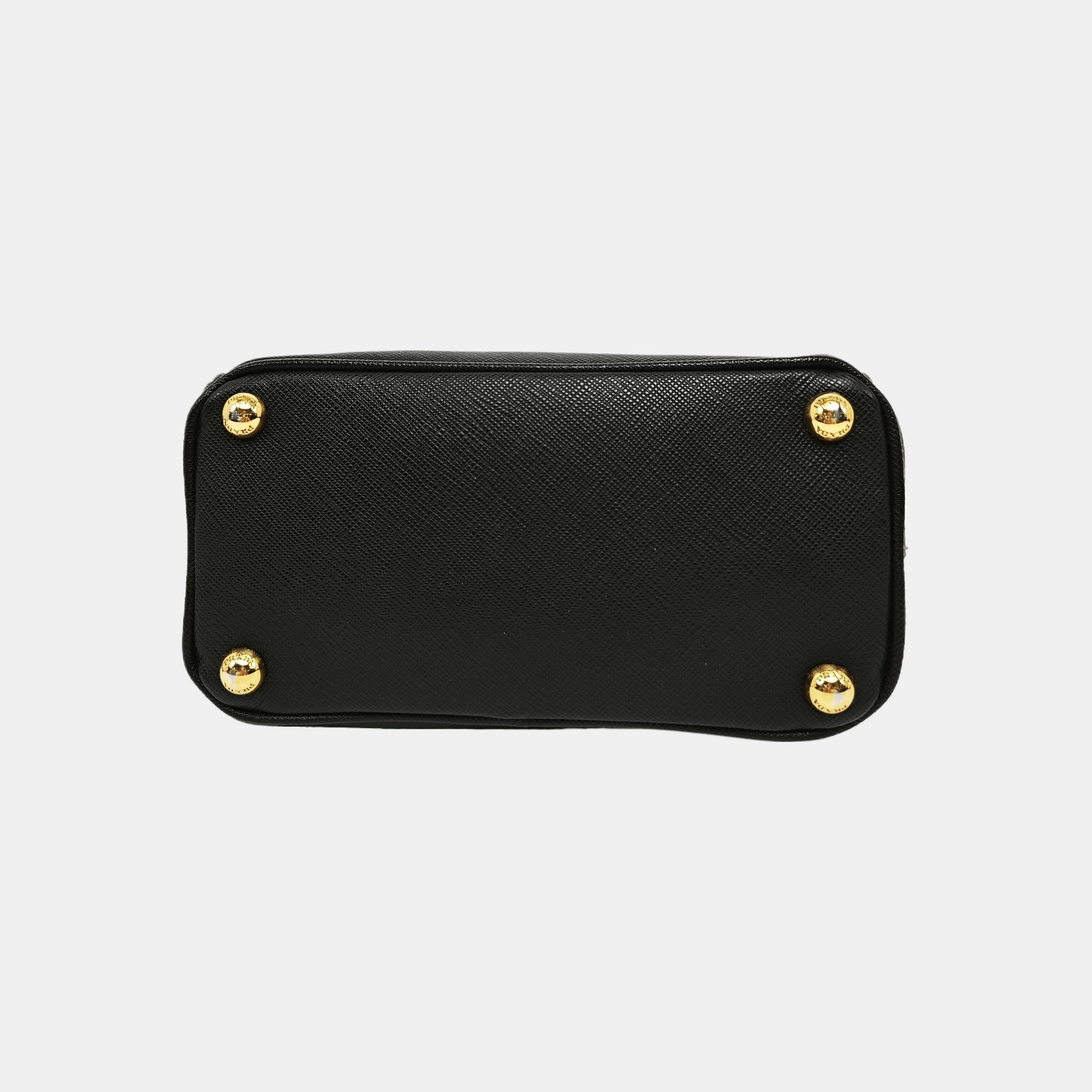 Galleria Super Mini Saffiano Calfskin Black