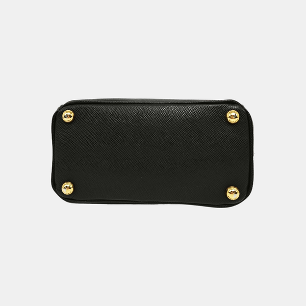 Galleria Super Mini Saffiano Calfskin Black