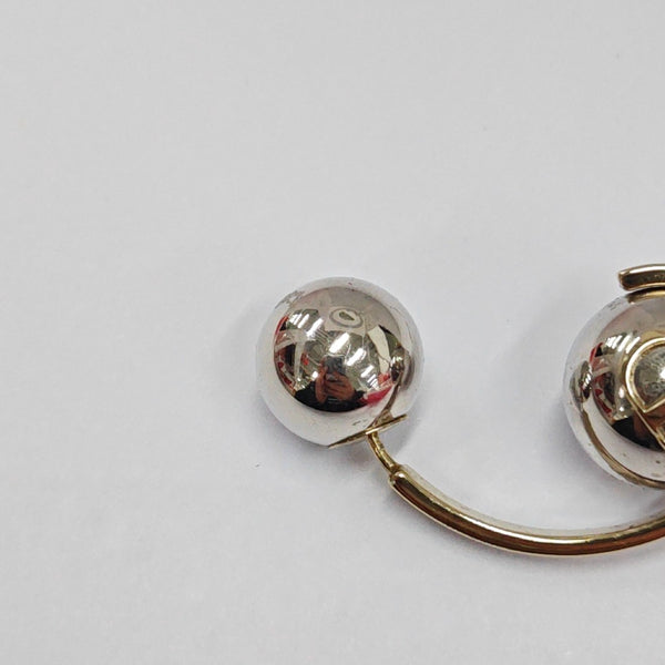 Dior Tribales Metal Silver Stud Earrings