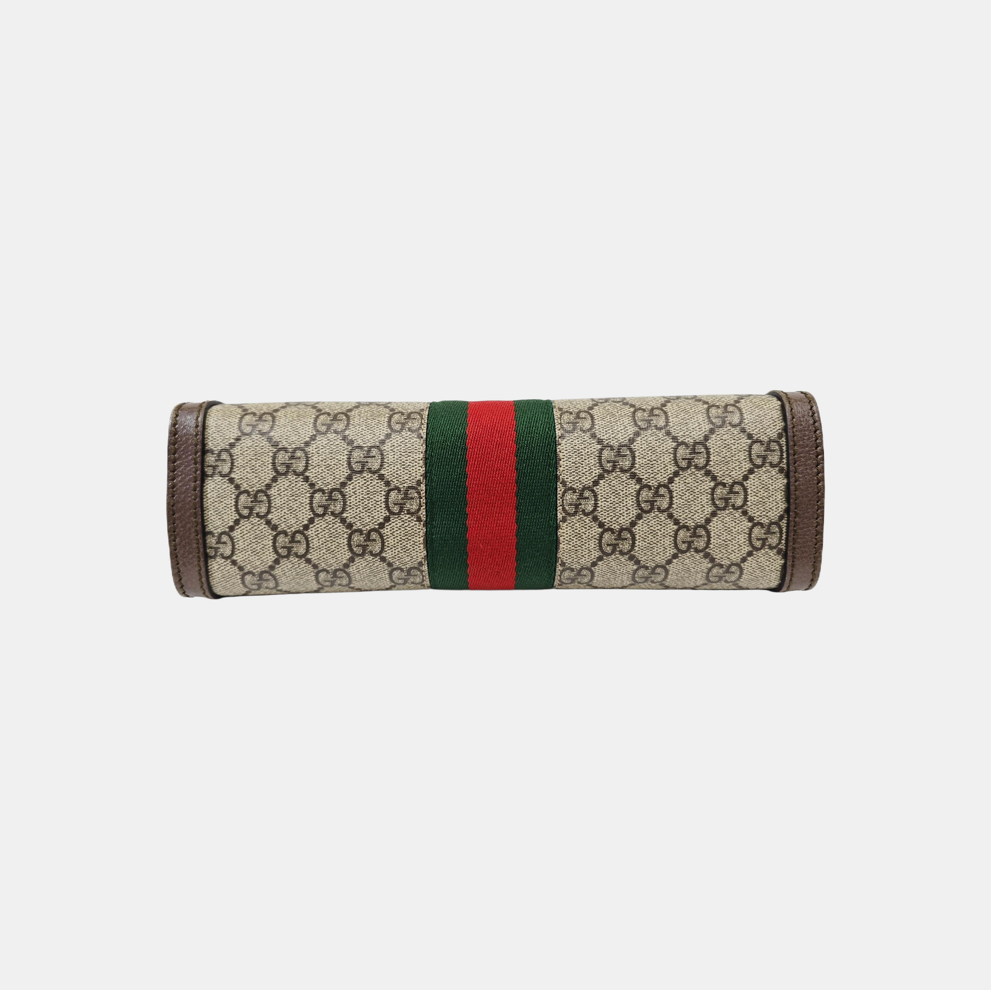 Ophidia Small Monogram Coated Canvas Beige