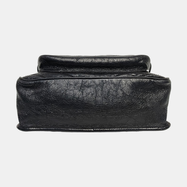 NIKI Medium Chevron Calfskin Black