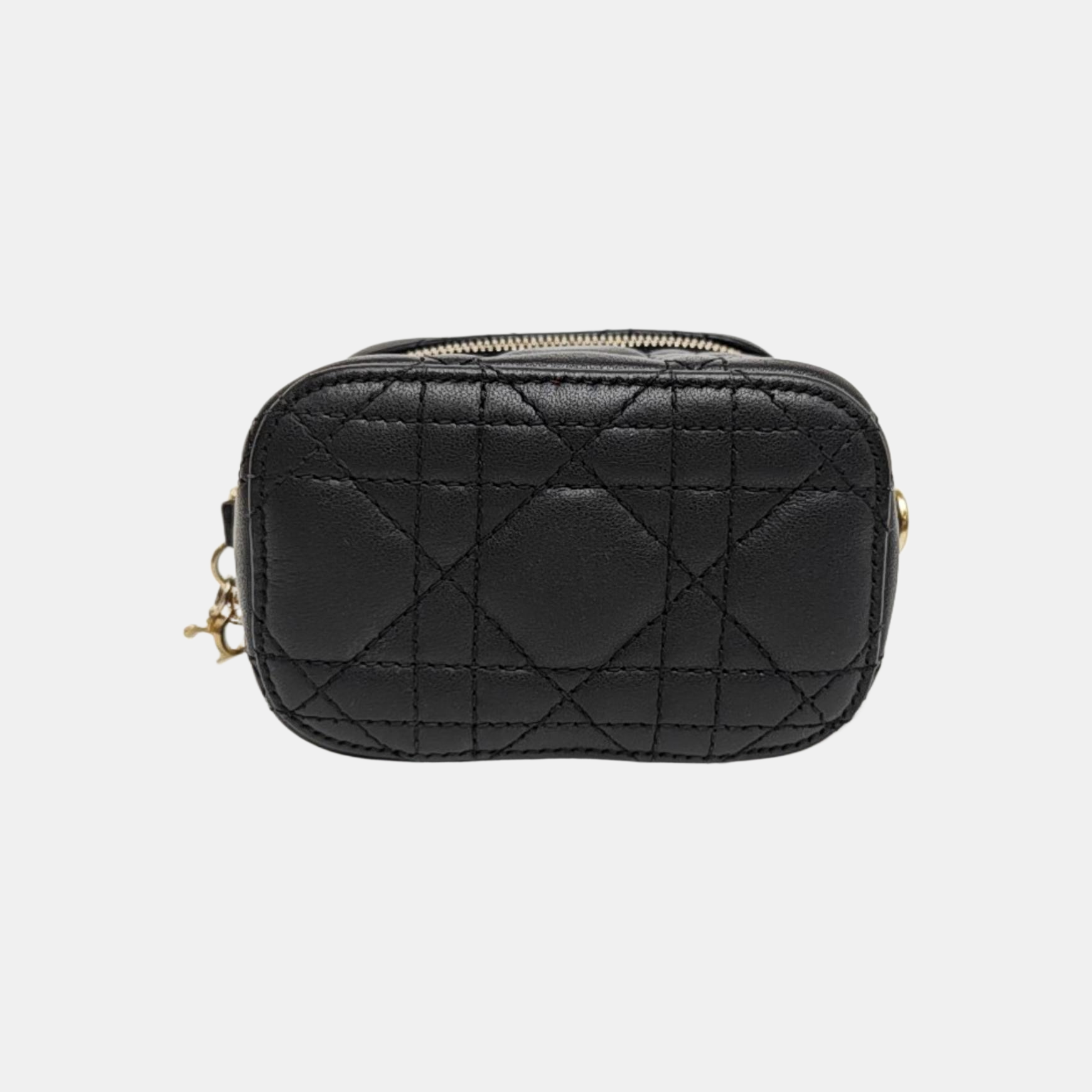 Lady Dior Super Mini Cannage Lambskin Black