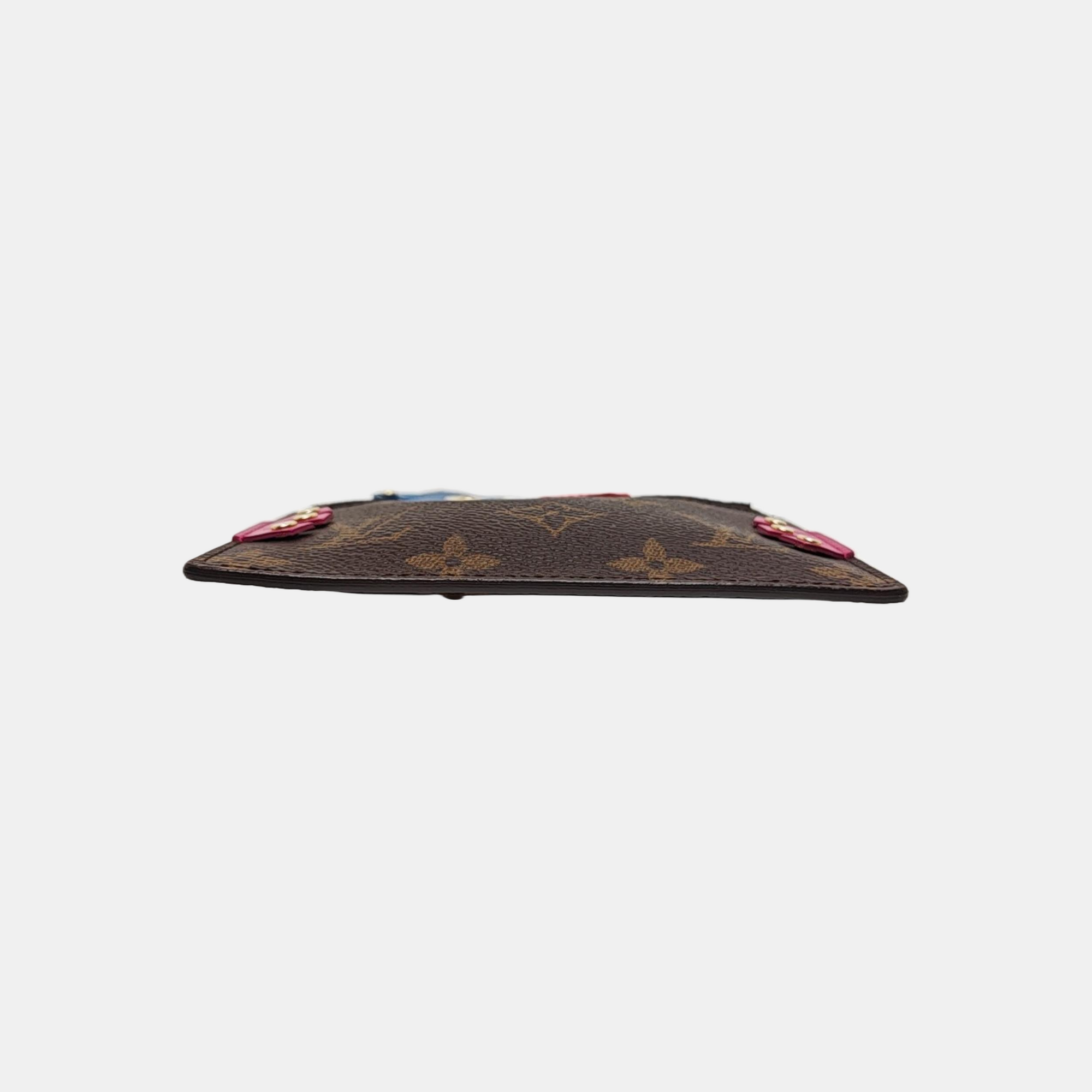 Monogram Coated Canvas Key Pouch Brown