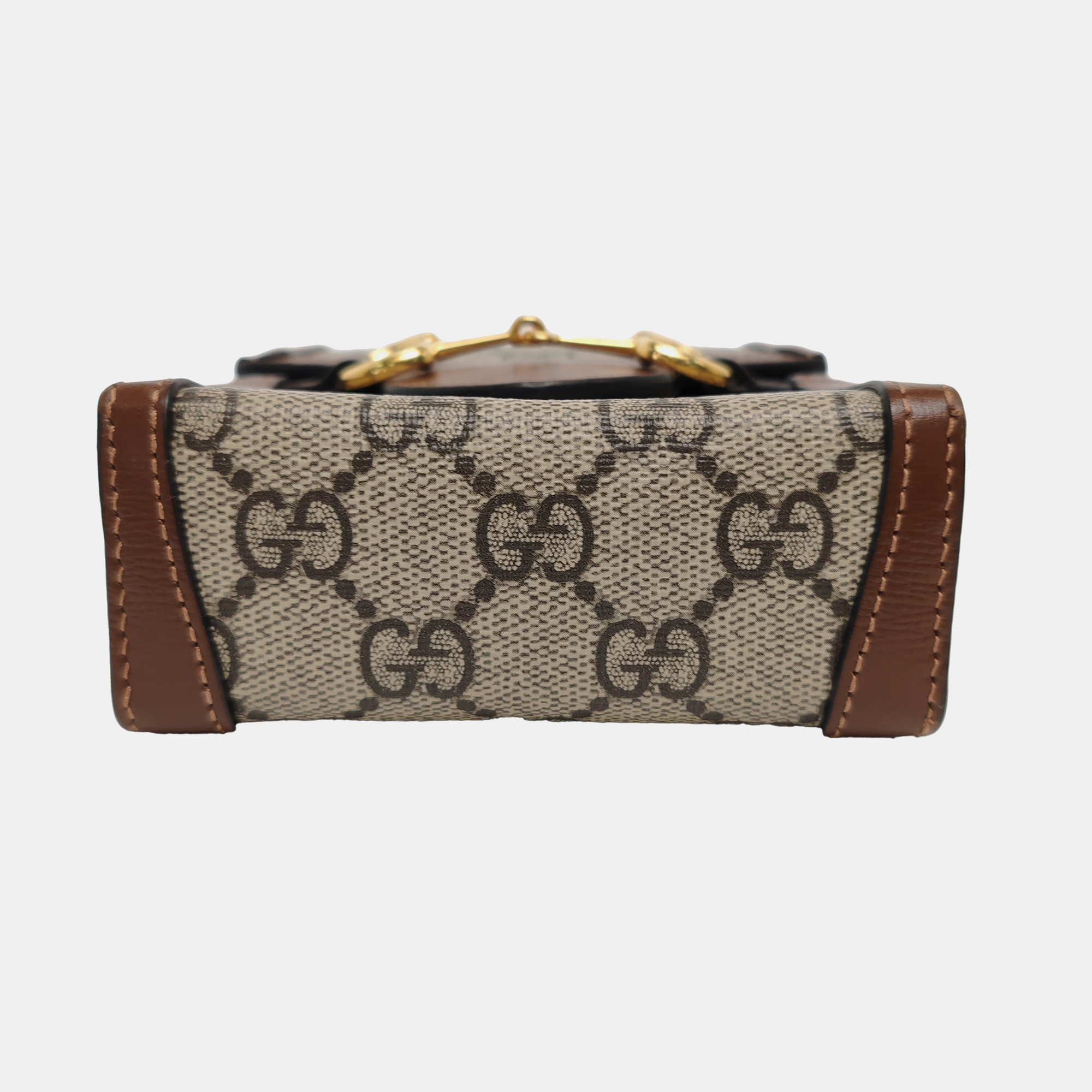 Authenticated pre-owned  Horsebit 1955 Mini Coated Canvas Beige - Crossbody Bag at Looply