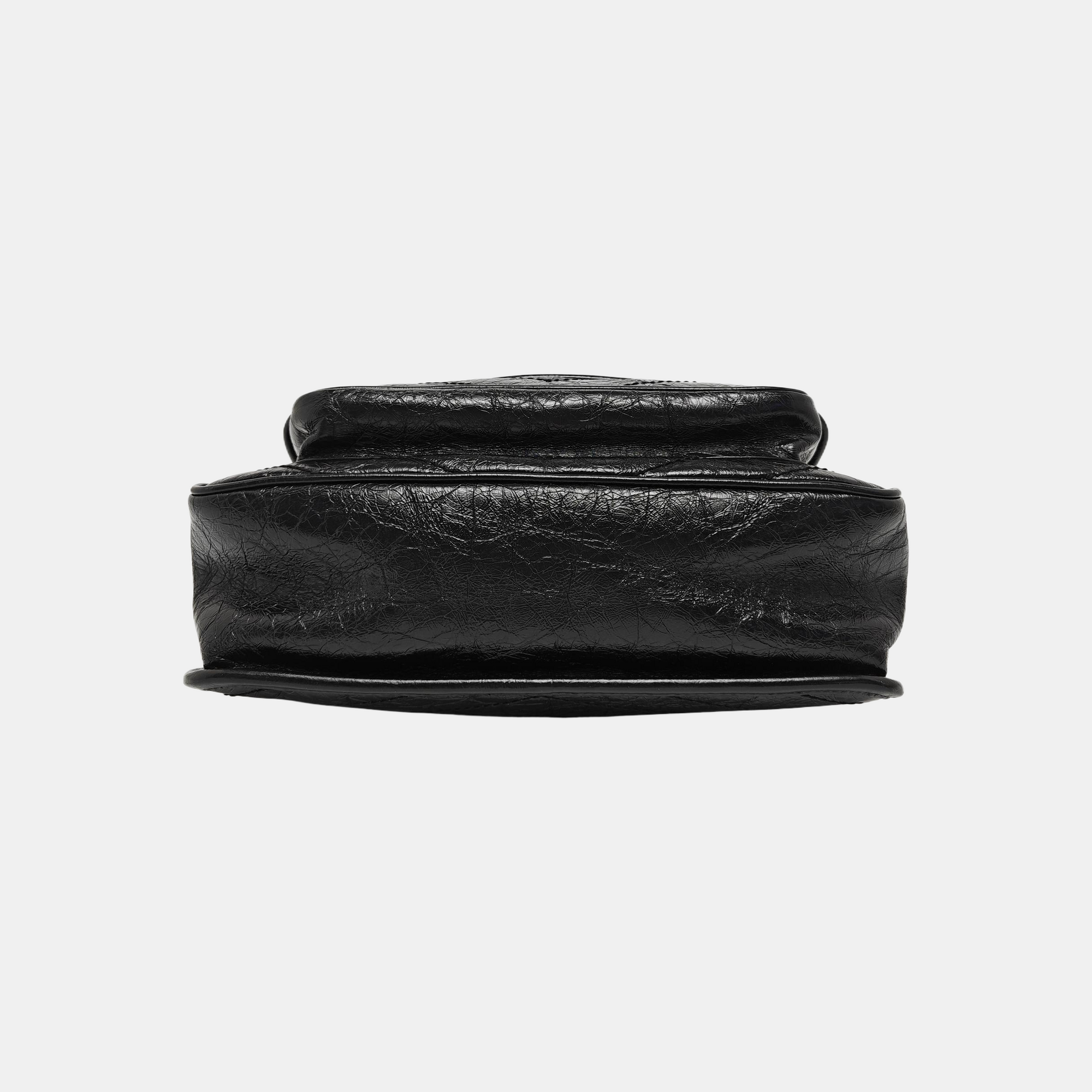 NIKI Medium Chevron Calfskin Black
