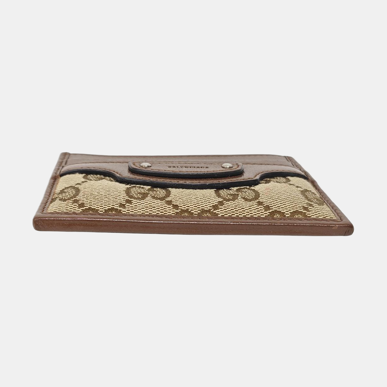 The Hacker Project Monogram Canvas Beige Card Holder