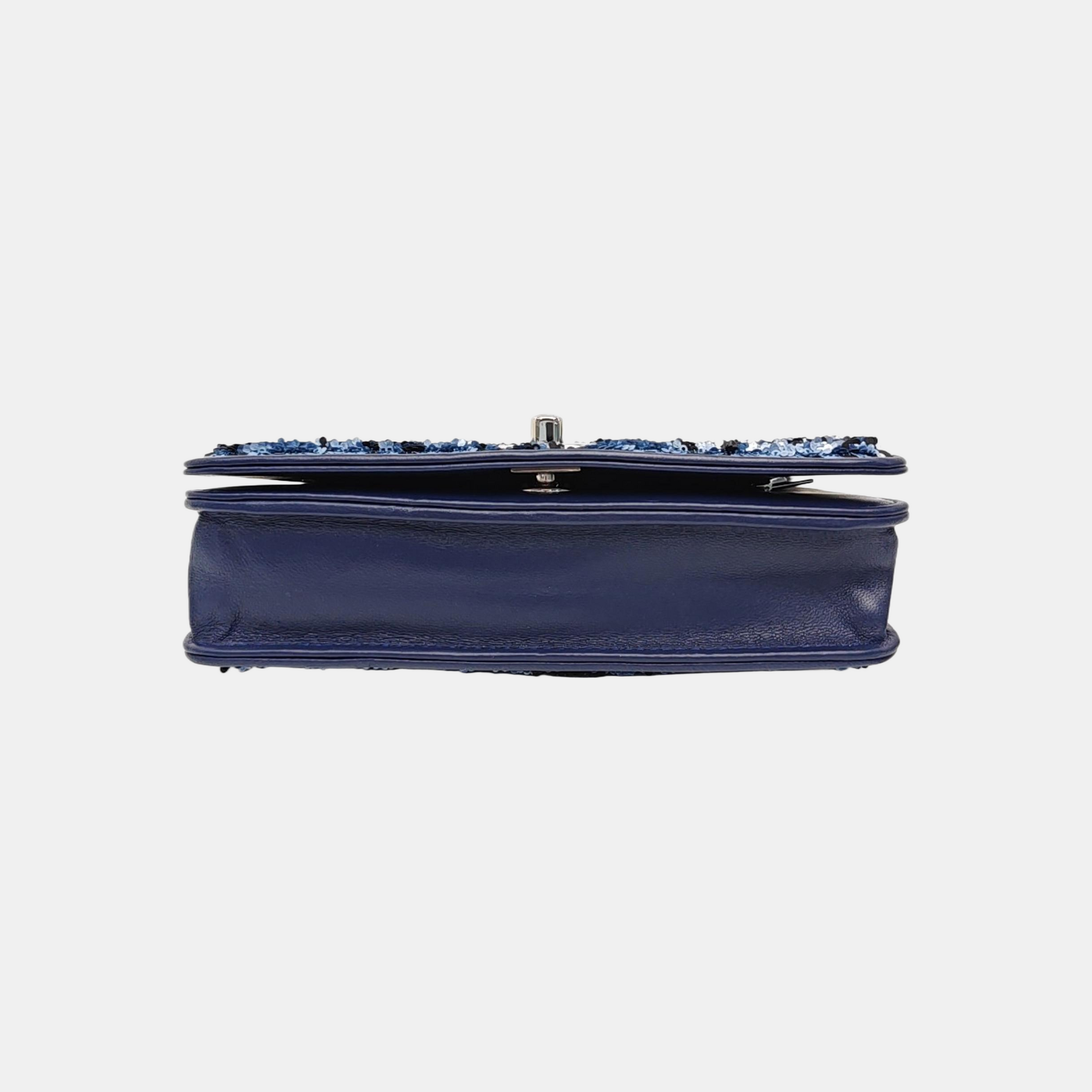Sequins Shoulder Bag Blue