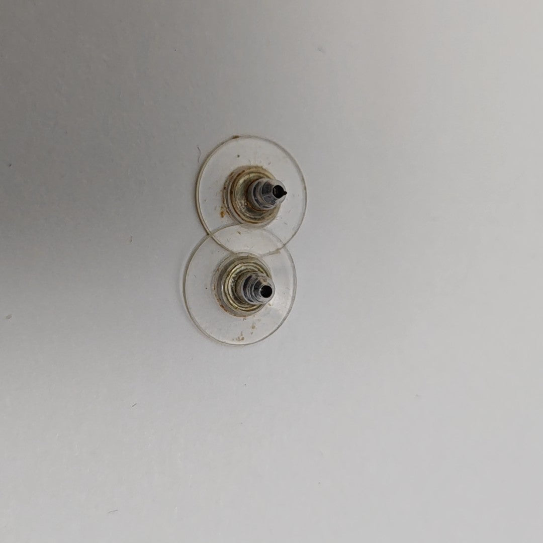 Metal Red Stud Earrings