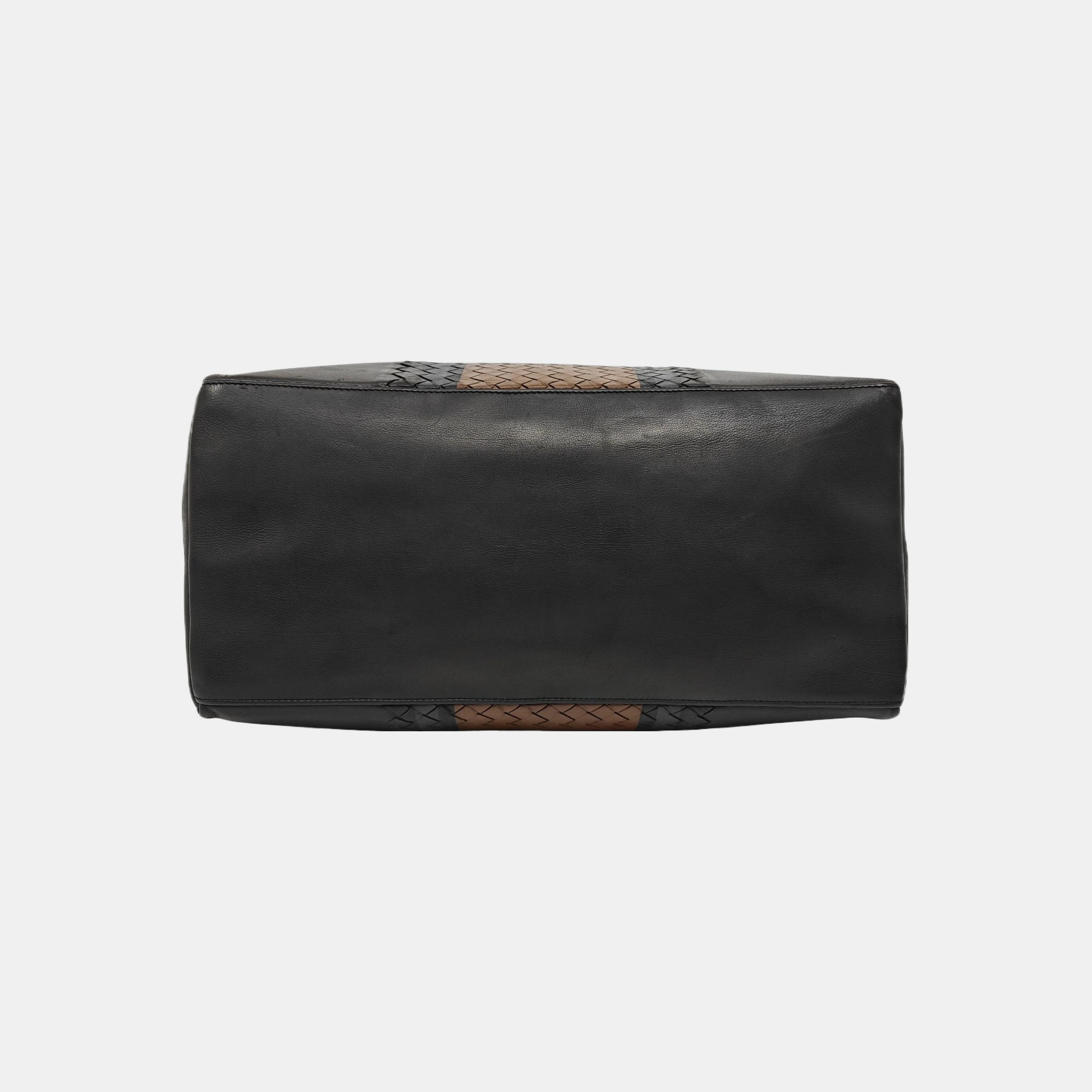Calfskin Top Handle Bag Black