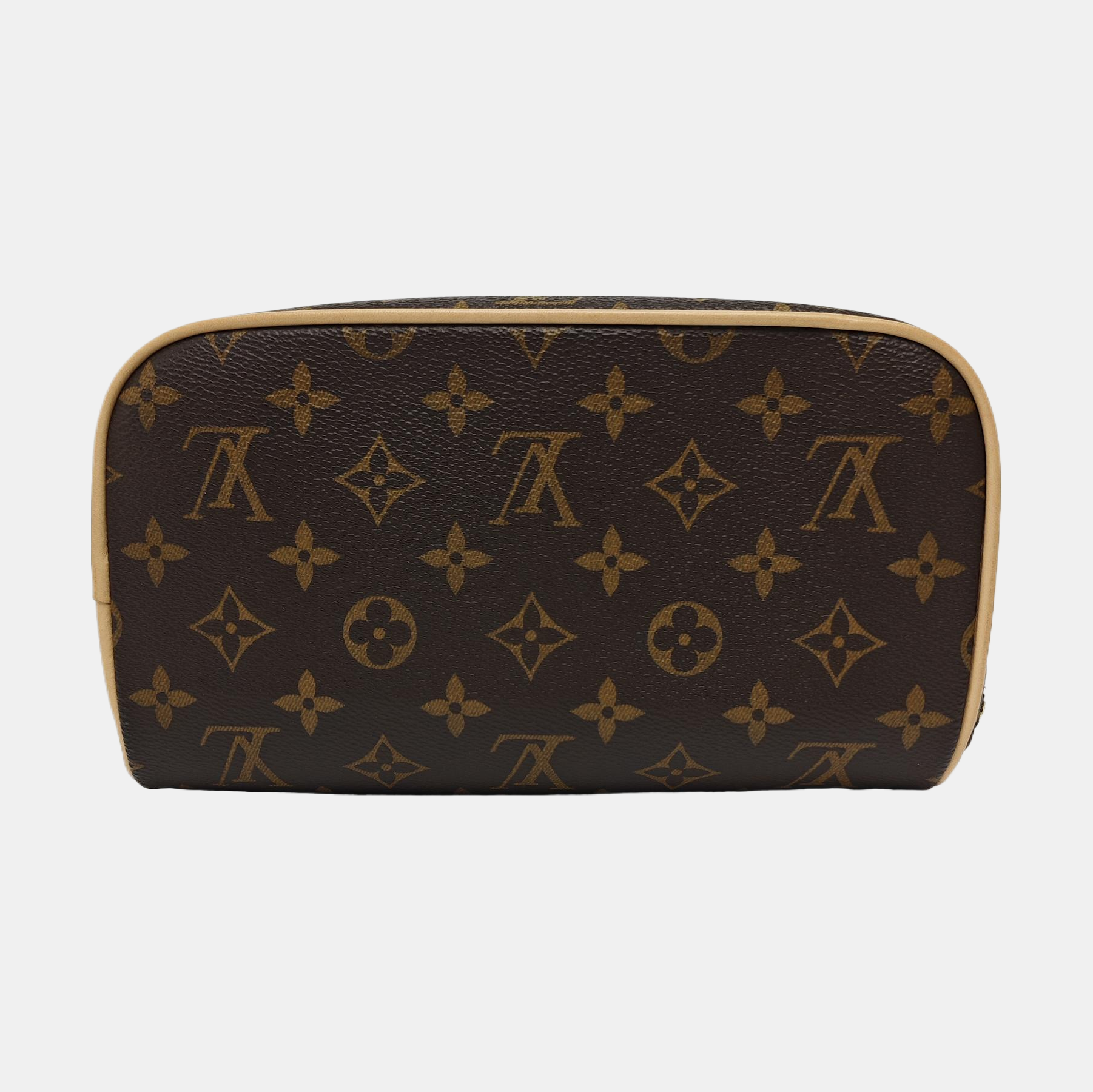 Monogram Coated Canvas Top Handle Bag Brown