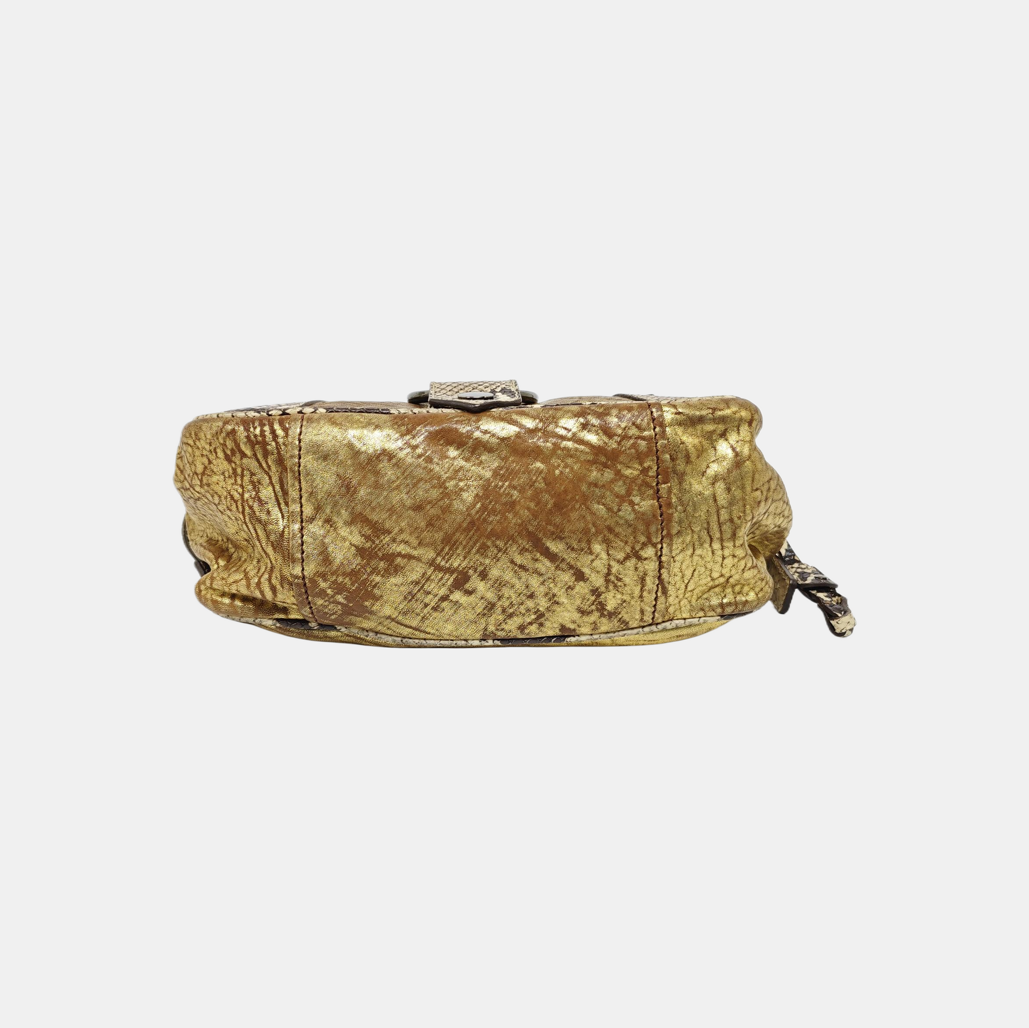 Leather Shoulder Bag Gold