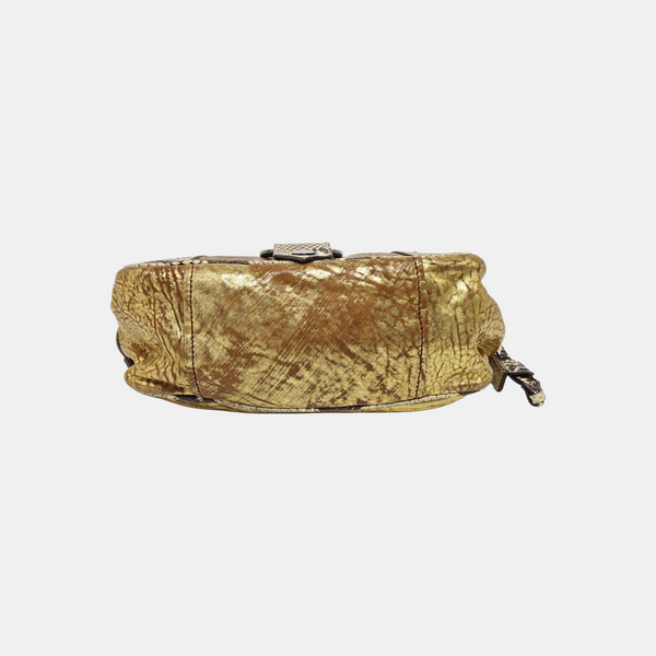 Leather Shoulder Bag Gold