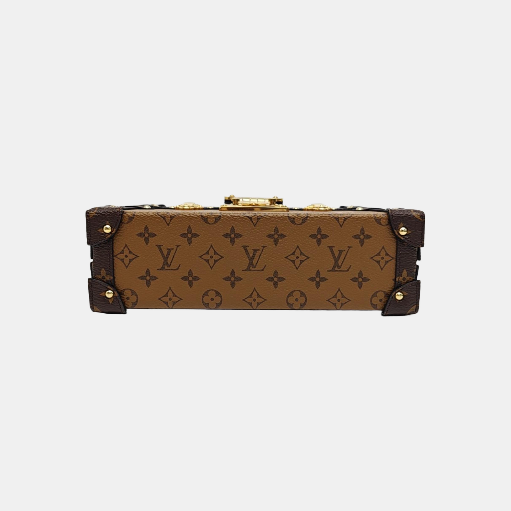 PETITE MALLE Monogram Coated Canvas Brown