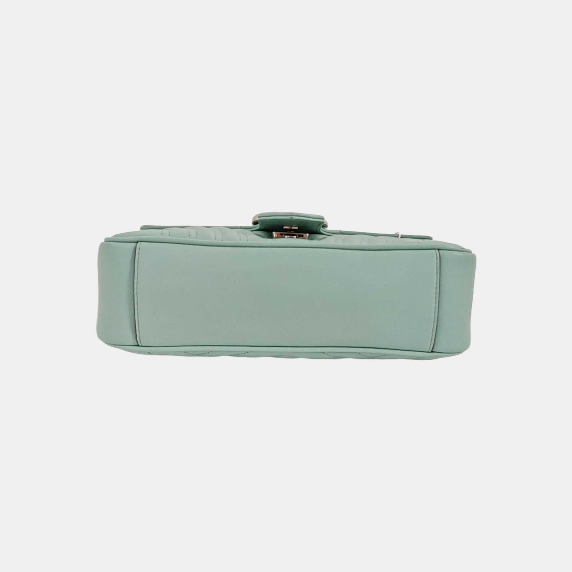 GG Marmont Medium Quilted Calfskin Green